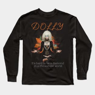 Dolly Parton Psychedelic Zen Meditation Long Sleeve T-Shirt